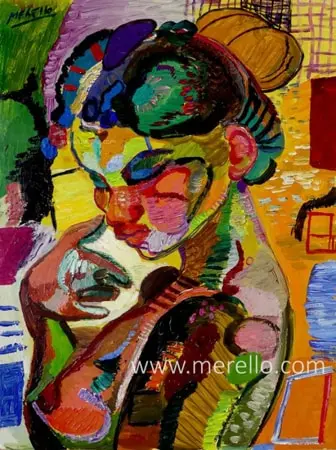 PINTURA-MODERNA-Jose-Manuel-Merello.-Muchacha-interior